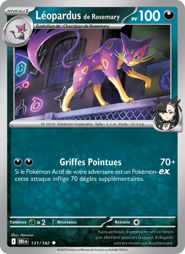 Carte Pokemon 131/182 Léopardus de Rosemary Reverse | LorenZone