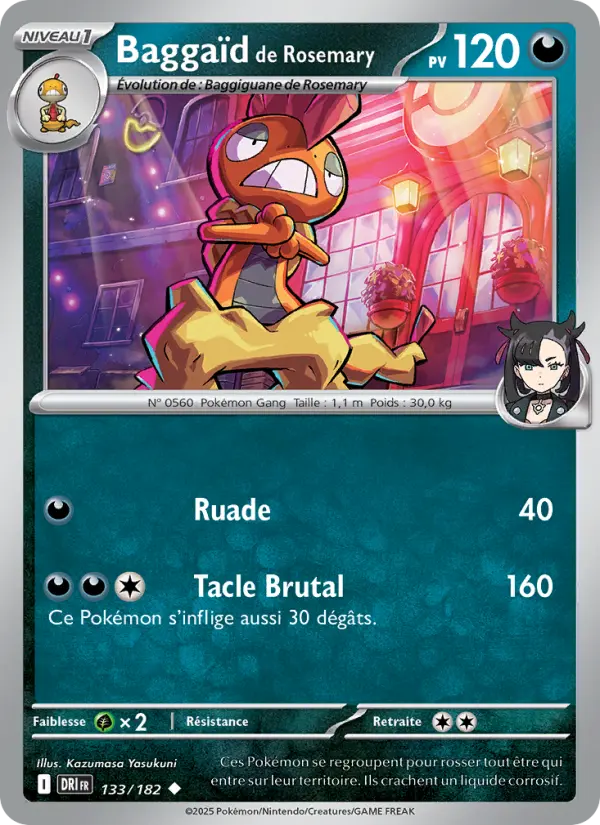 Carte Pokemon 133/182 Baggaïd de Rosemary Reverse | LorenZone