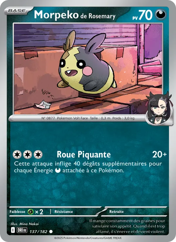Carte Pokemon 137/182 Morpeko de Rosemary Reverse | LorenZone