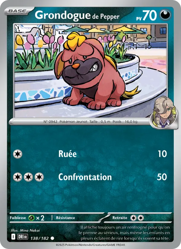Carte Pokemon 138/182 Grondogue de Pepper Reverse | LorenZone