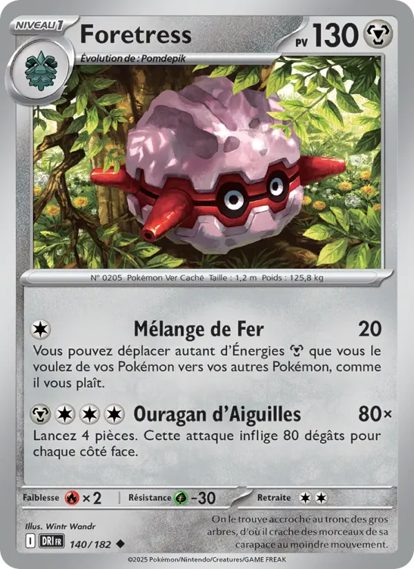 Carte Pokemon 140/182 Foretress Reverse | LorenZone