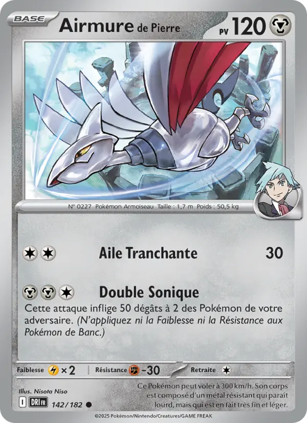 Carte Pokemon 142/182 Airmure de Pierre Reverse | LorenZone