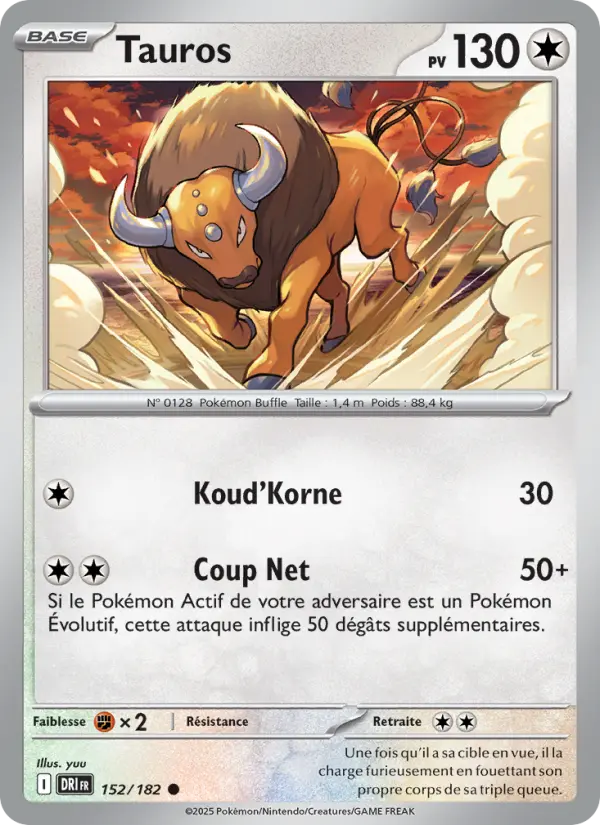 Carte Pokemon 152/182 Tauros Reverse | LorenZone