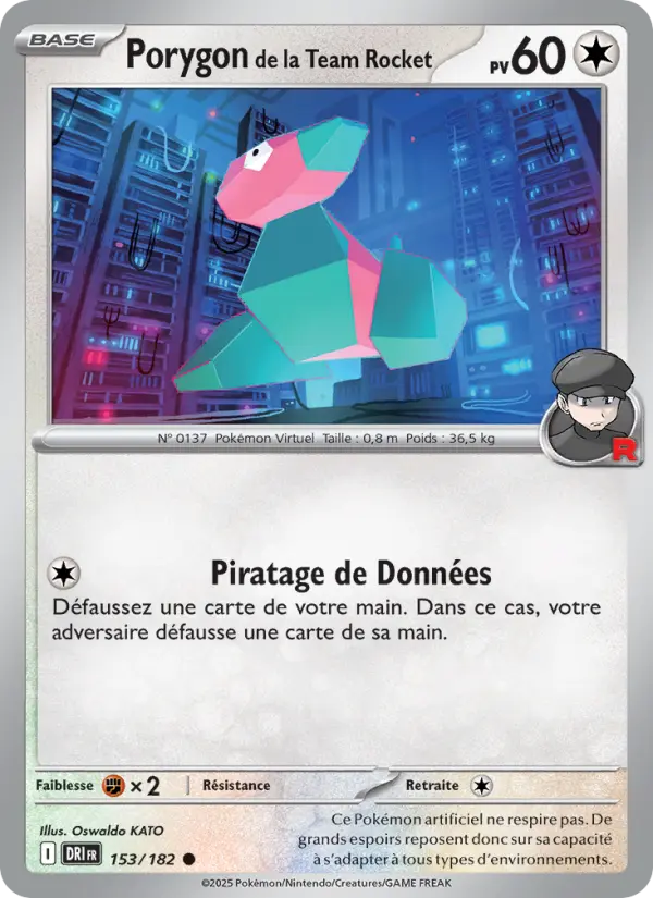 Carte Pokemon 153/182 Porygon de la Team Rocket Reverse | LorenZone