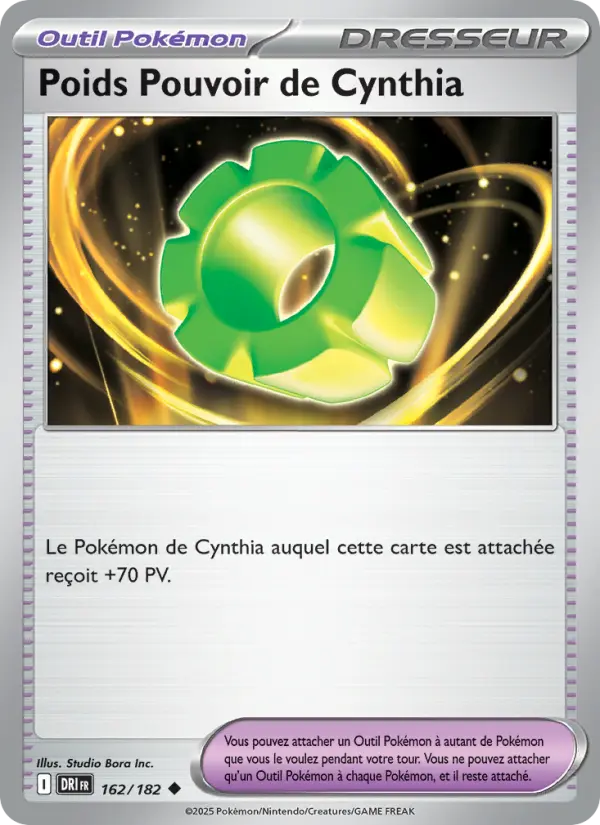 Carte Pokemon 162/182 Poids Pouvoir de Cynthia Reverse | LorenZone