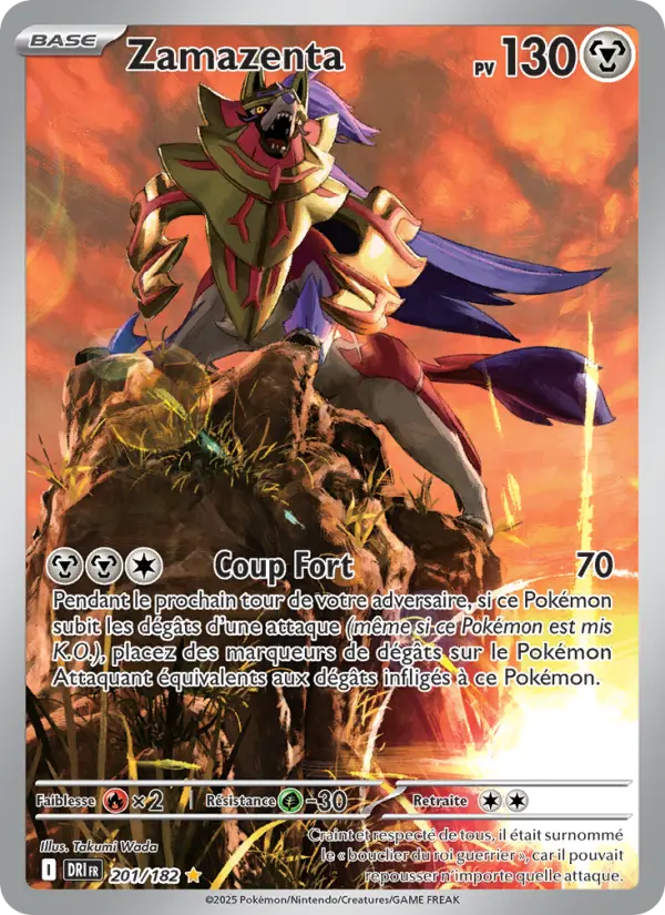 Carte Pokemon 201/182 Zamazenta Illustration Rare | LorenZone