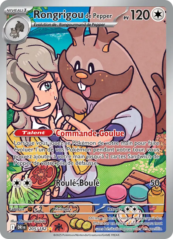 Carte Pokemon 205/182 Rongrigou de Pepper Illustration Rare | LorenZone