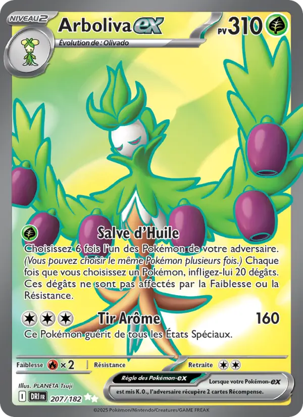 Carte Pokemon 207/182 Arboliva-ex Holo | LorenZone