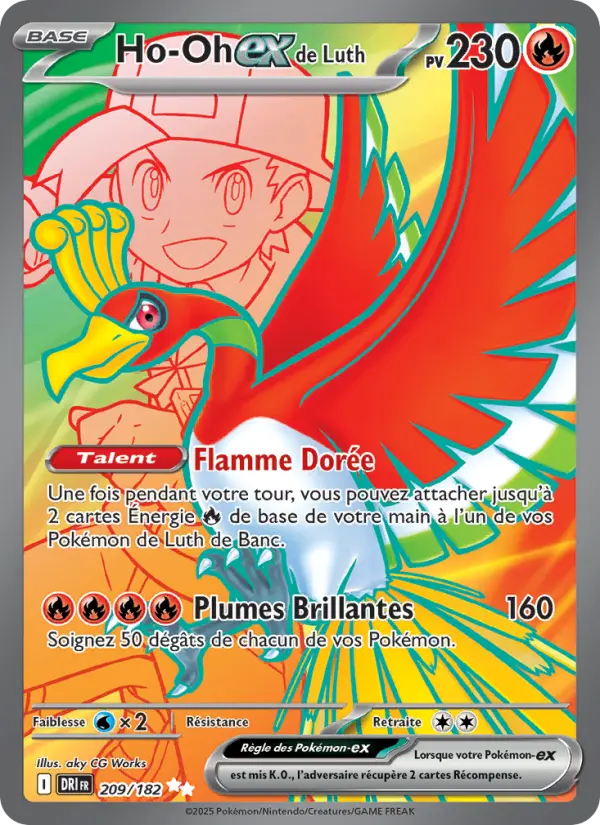 Carte Pokemon 209/182 Ho-Oh-ex de Luth Holo | LorenZone