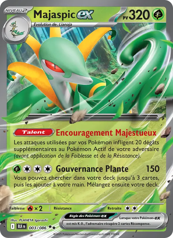 Carte Pokemon 003/086 Majaspic-ex Holo | LorenZone