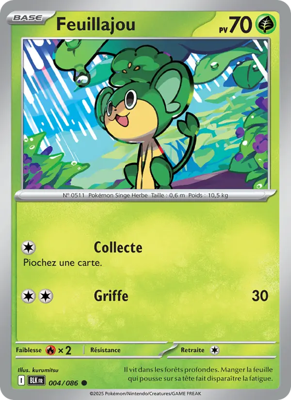 Carte Pokemon 004/086 Feuillajou Reverse | LorenZone