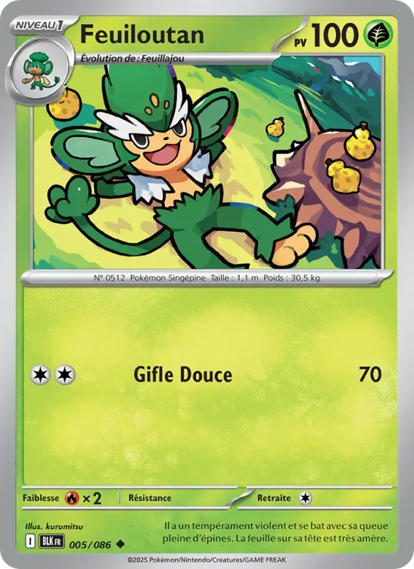 Carte Pokemon 005/086 Feuiloutan Reverse | LorenZone