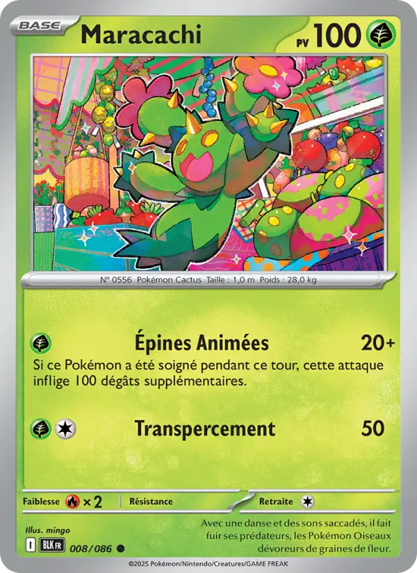 Carte Pokemon 008/086 Maracachi Reverse | LorenZone