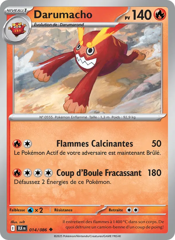 Carte Pokemon 014/086 Darumacho Reverse | LorenZone