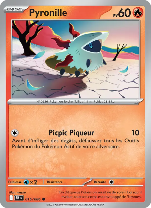Carte Pokemon 015/086 Pyronille Reverse | LorenZone