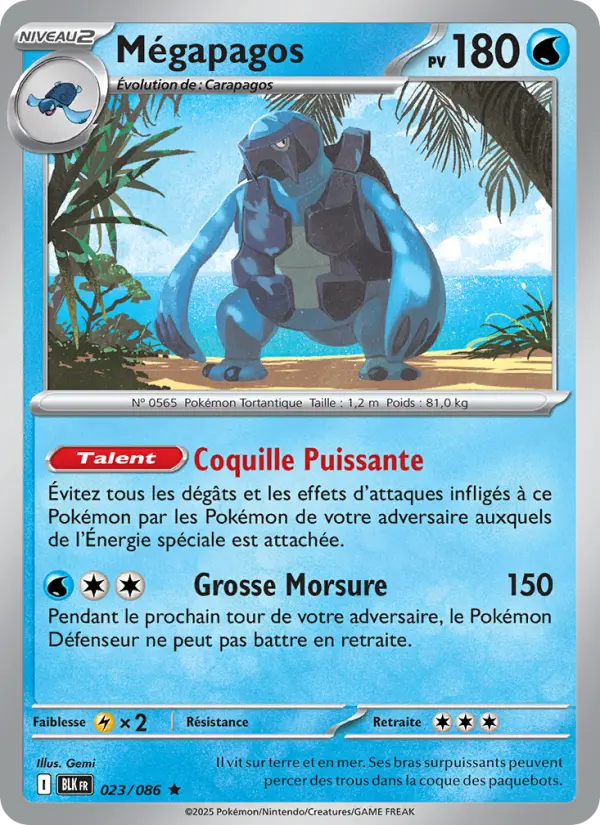 Carte Pokemon 023/086 Mégapagos Reverse | LorenZone