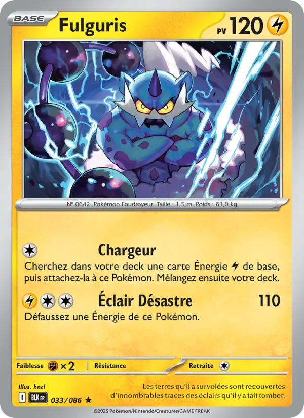 Carte Pokemon 033/086 Fulguris Reverse | LorenZone