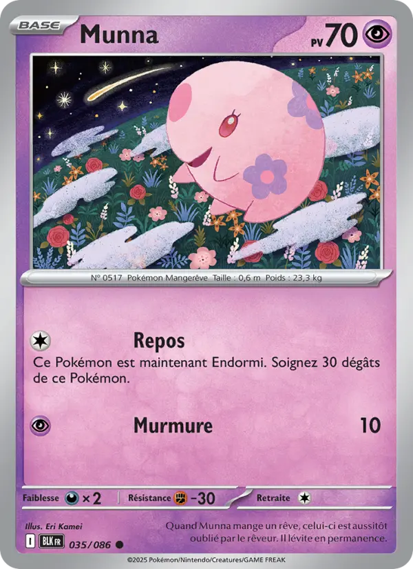 Carte Pokemon 035/086 Munna Reverse | LorenZone