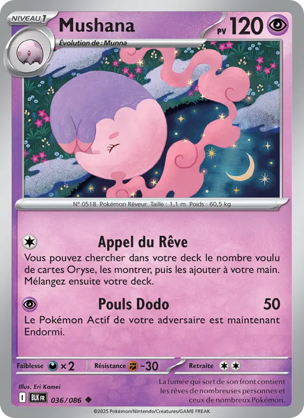 Carte Pokemon 036/086 Mushana Reverse | LorenZone