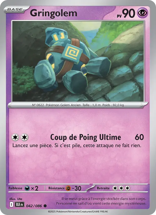 Carte Pokemon 042/086 Gringolem Reverse | LorenZone