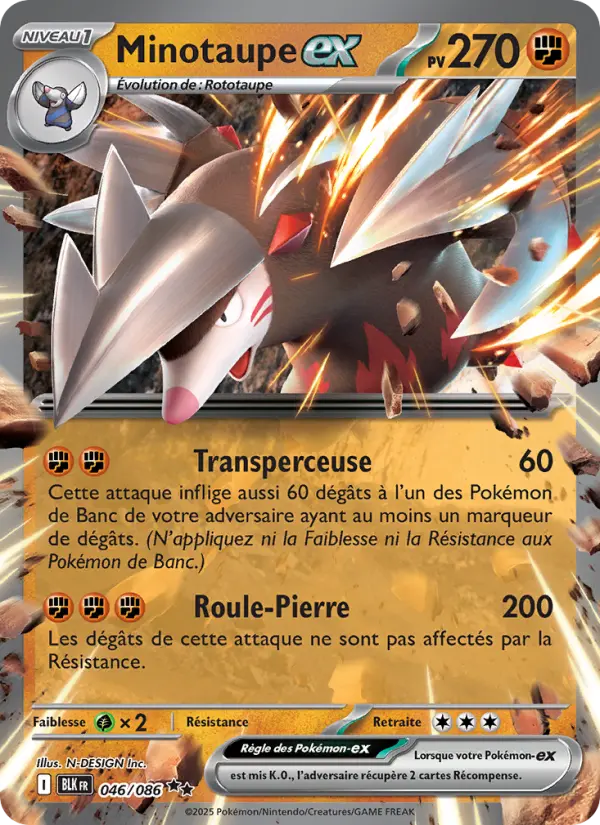 Carte Pokemon 046/086 Minotaupe-ex Holo | LorenZone