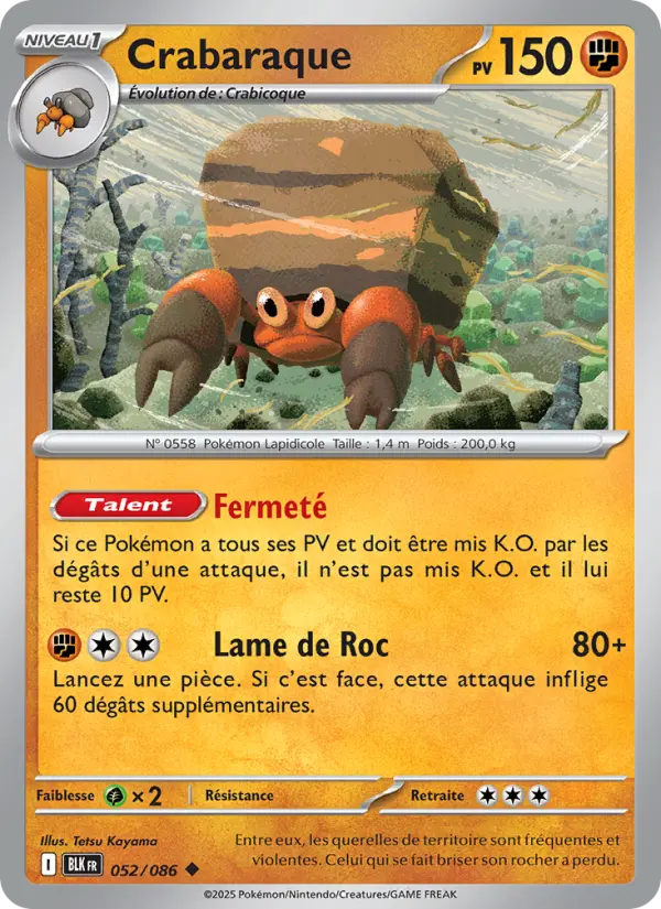 Carte Pokemon 052/086 Crabaraque Reverse | LorenZone