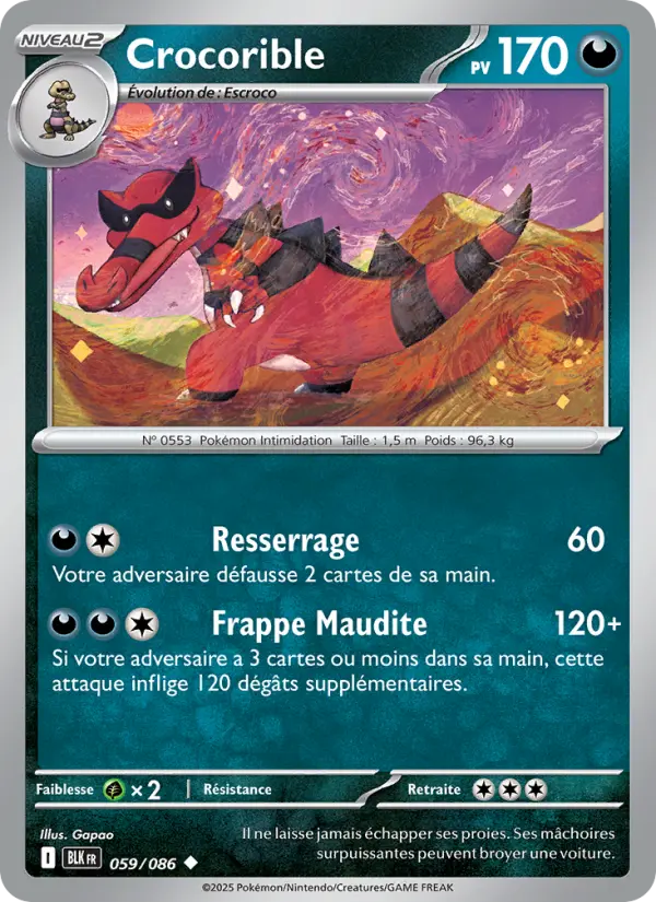 Carte Pokemon 059/086 Crocorible Reverse | LorenZone