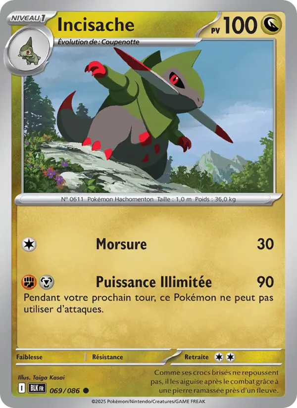 Carte Pokemon 069/086 Incisache Reverse | LorenZone