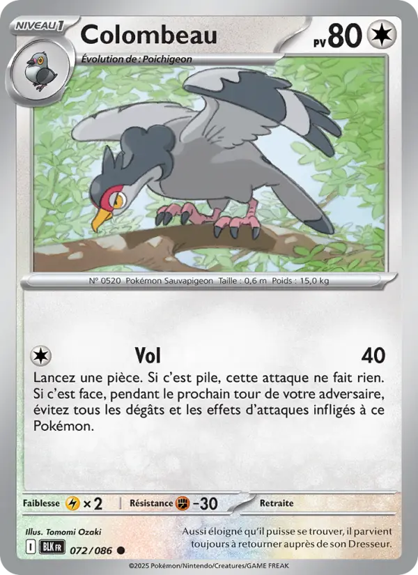 Carte Pokemon 072/086 Colombeau Reverse | LorenZone
