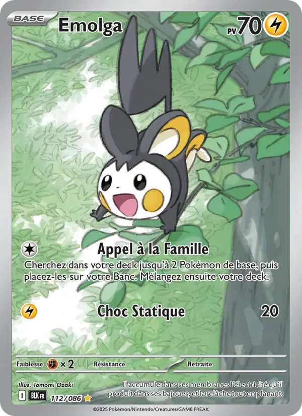 Carte Pokemon 112/086 Emolga Illustration Rare | LorenZone