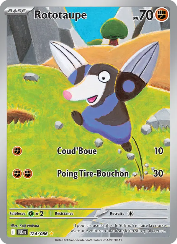 Carte Pokemon 124/086 Rototaupe Illustration Rare | LorenZone