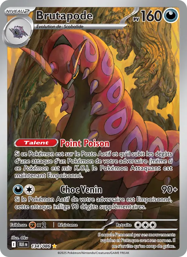 Carte Pokemon 134/086 Brutapode Illustration Rare | LorenZone