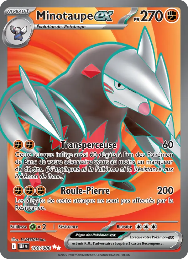Carte Pokemon 160/086 Minotaupe-ex Holo | LorenZone