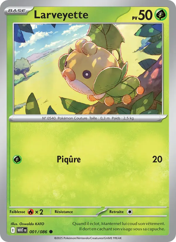 Carte Pokemon 001/086 Larveyette | LorenZone