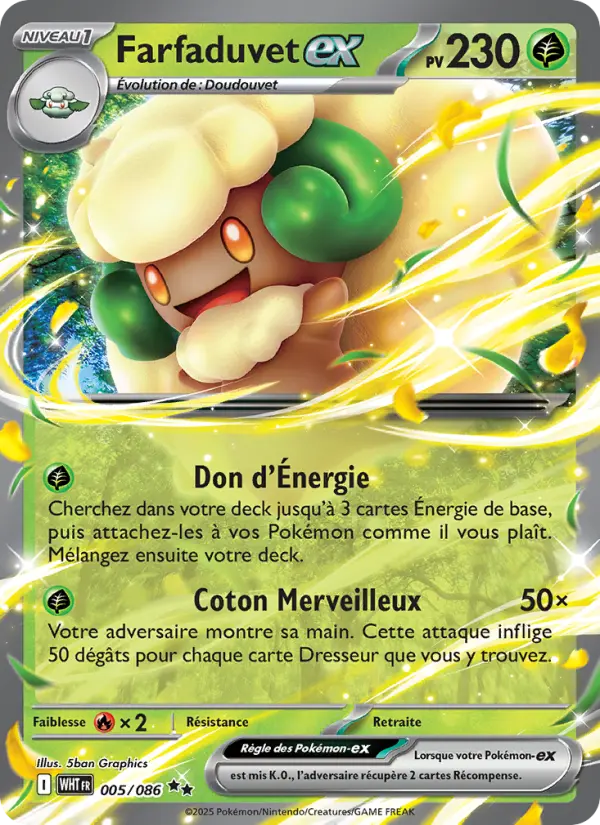 Carte Pokemon 005/086 Farfaduvet-ex | LorenZone