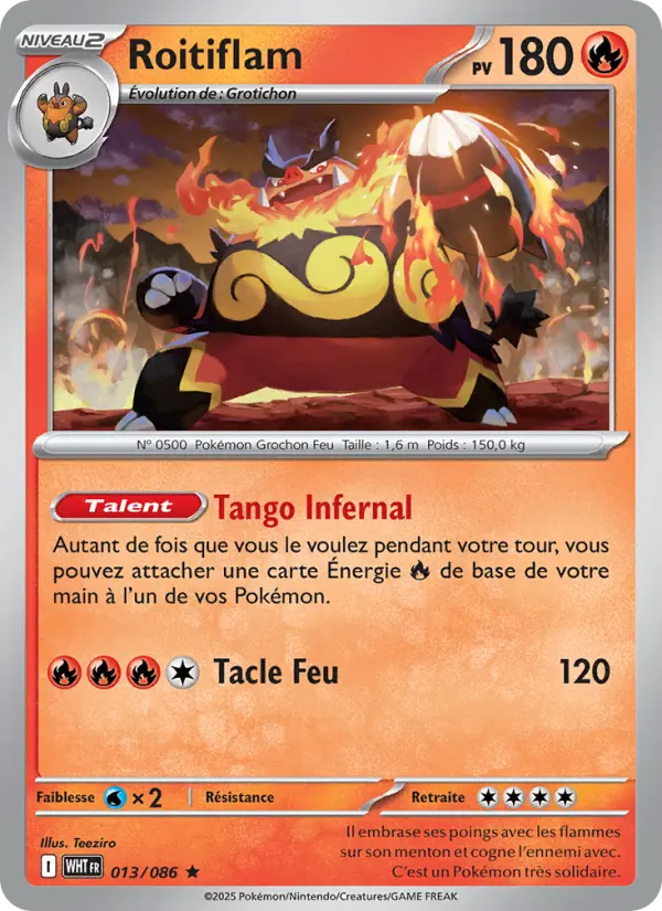 Carte Pokemon 013/086 Roitiflam Holo | LorenZone