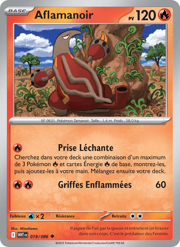 Carte Pokemon 019/086 Aflamanoir | LorenZone
