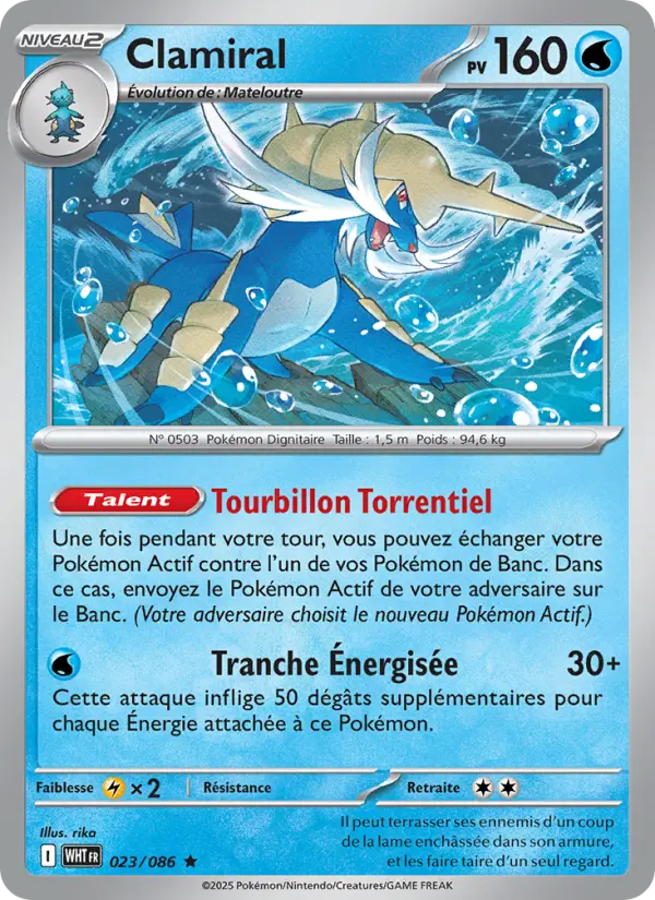 Carte Pokemon 023/086 Clamiral Holo | LorenZone