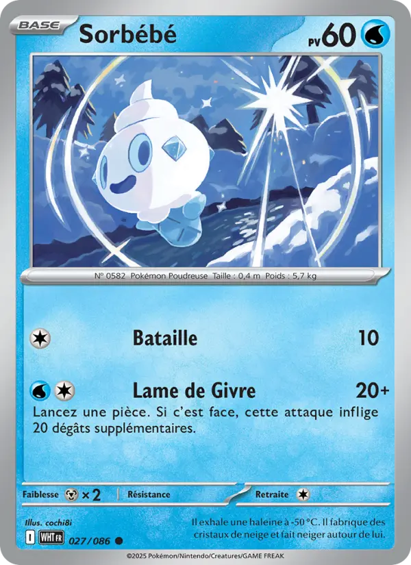 Carte Pokemon 027/086 Sorbébé | LorenZone