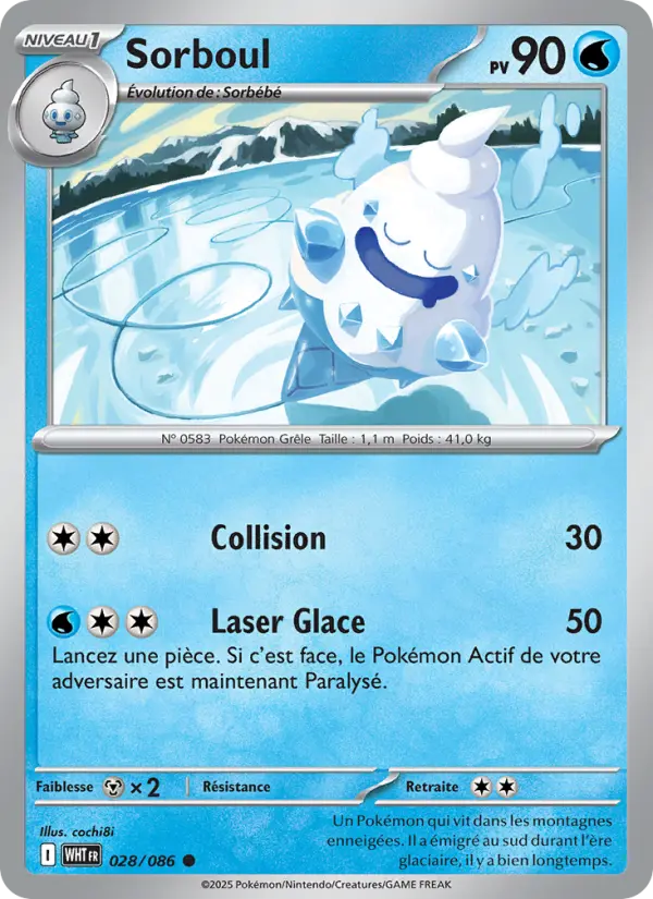 Carte Pokemon 028/086 Sorboul | LorenZone