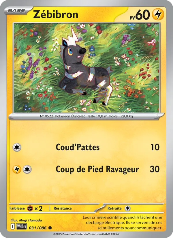 Carte Pokemon 031/086 Zébibron | LorenZone