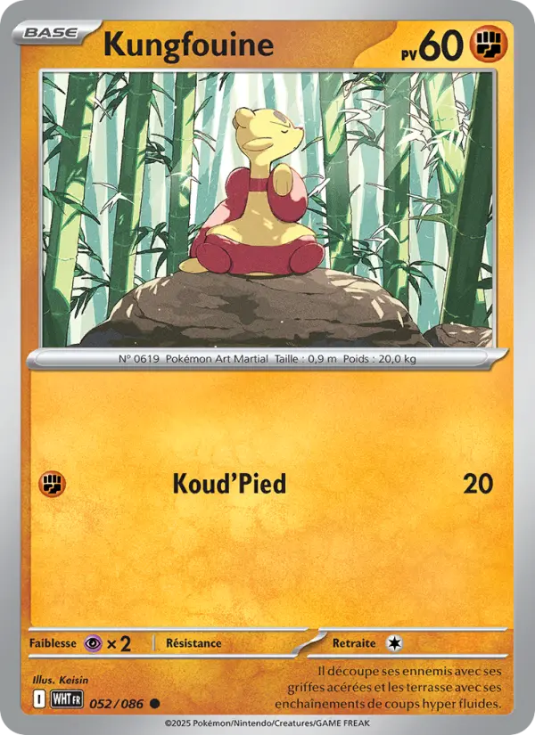 Carte Pokemon 052/086 Kungfouine | LorenZone