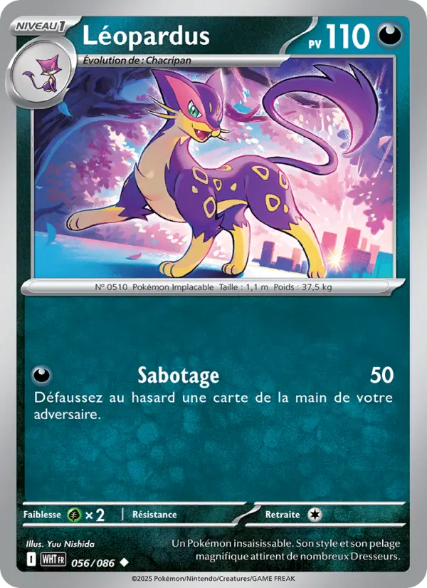 Carte Pokemon 056/086 Léopardus | LorenZone