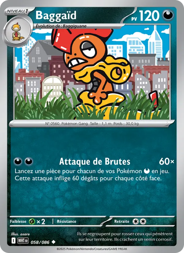Carte Pokemon 058/086 Baggaïd | LorenZone
