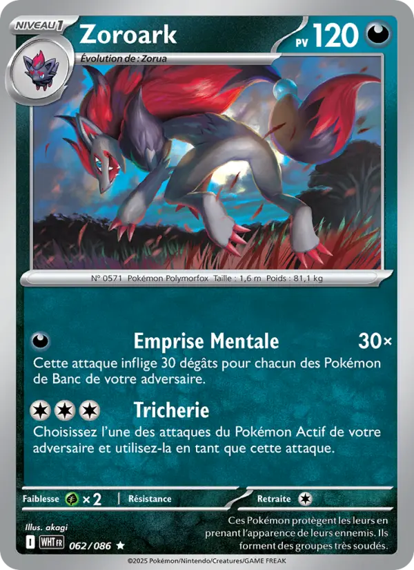 Carte Pokemon 062/086 Zoroark Holo | LorenZone
