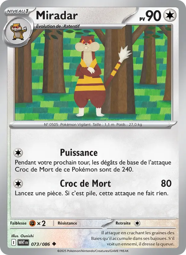 Carte Pokemon 073/086 Miradar | LorenZone