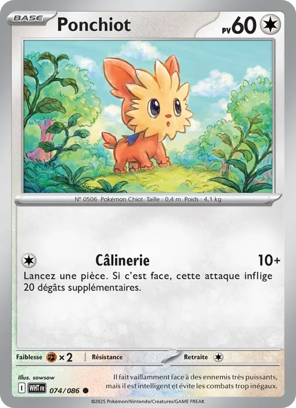 Carte Pokemon 074/086 Ponchiot | LorenZone