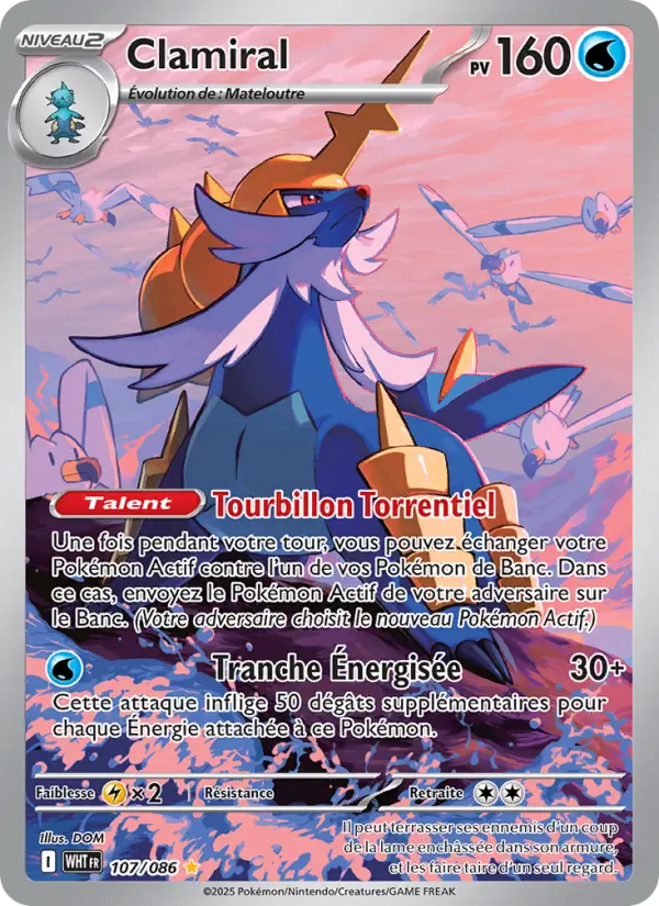Carte Pokemon 107/086 Clamiral Illustration Rare | LorenZone