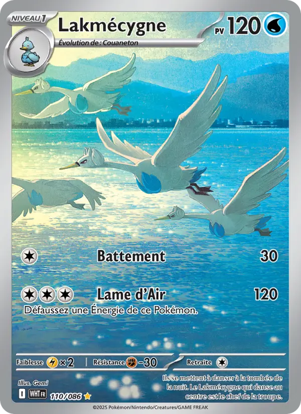 Carte Pokemon 110/086 Lakmécygne Illustration Rare | LorenZone