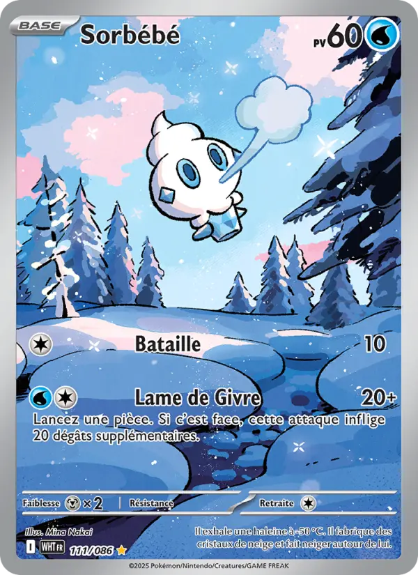 Carte Pokemon 111/086 Sorbébé Illustration Rare | LorenZone